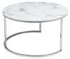 Lot de 2 tables gigognes ATLANTA rondes en métal et verre Voir les images du produit 3