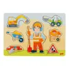 goki Steckpuzzle "Bauarbeiter" 57406 Produktbild-Vorschau 1