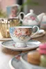 Clayre & Eef Tasse mit Untertasse 200 ml Weiß Blau Produktbild-Vorschau 6