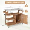 Carrello per barbecue da esterno COSTWAY, carrello di Anteprima dell’immagine prodotto 2