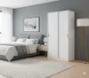 2-türiger Kleiderschrank - Schlafzimmer Weiß 50x200h cm Produktbild-Vorschau 9