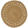 Teppich Natur Ø 120 cm Jute - Designerteppiche DE755 Produktbild-Vorschau 1