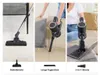A collage showing three different ways to use a cordless vacuum cleaner, with close-ups of the vacuum head and accessories. Podgląd zdjęcia produktu