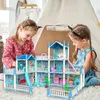 Malplay XXL möbliertes Puppenhaus Villa mit Möbeln & Produktbild-Vorschau 4