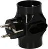 A black electrical adapter with multiple outlets. Náhled obrázku produktu