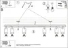 Deckenleuchte RING 6L weiß 6xGU10 10W Stahl 16x6x118cm Produktbild-Vorschau 5