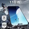 A smartphone screen protector is shown in a dramatic setting with a mountain biker in the background and rocks falling around the protector. Anteprima dell’immagine prodotto