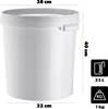 Secchio per fermentazione KADAX 33L bianco con coperchio e Anteprima dell’immagine prodotto 3