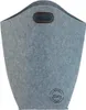 A gray felt laundry basket with brown handles. Produktbild-Vorschau