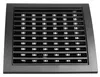 A black rectangular ventilation grille with horizontal slats and small circular perforations. Náhled obrázku produktu
