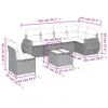 Design 7-tlg. Garten-Sofagarnitur mit Kissen Schwarz Poly Produktbild-Vorschau 3