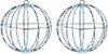 vidaXL Ball mit 192 LEDs 2 pcs Kaltweiß 31,5 x 31,5 x 32 cm Produktbild-Vorschau 8