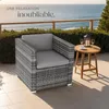 Fauteuil en rotin Lignano - gris Voir les images du produit 7