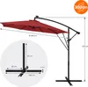 ML-Design Ampelschirm Ø300cm mit LED Solar Rot Alu Produktbild-Vorschau 9