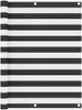 Balkon-Sichtschutz Anthrazit und Weiß 120x300 cm Produktbild-Vorschau 1