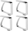 4x clip metalliche in acciaio per tovaglie, tovaglie Anteprima dell’immagine prodotto 1