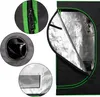 A collage of close-up shots of a grow tent, showing details of its construction and features. Produktbild-Vorschau