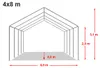 TOOLPORT Tendone deposito 4x8 m PVC 700 N tenda capannone Anteprima dell’immagine prodotto 10