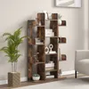 A vintage-style bookshelf with various decorative items and books. Náhľad obrázku produktu
