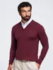 Sweter męski OMBRE OM-SWSW-0102 KASZTANOWATY rozmiar: XL Podgląd zdjęcia produktu 6