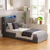 MODFU Boxspringbett Jugendbett 90x200 mit LED und Produktbild-Vorschau 2