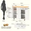 BEALIFE Carrello da cucina con ripiano estraibile, 3 Anteprima dell’immagine prodotto 6