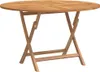 vidaXL Gartentisch Klappbar Ø 110x75 cm Massivholz Teak Produktbild-Vorschau 1