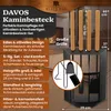BLACK OAK Kaminbesteck DAVOS 5-teilig H60xB29xT16cm schwarz Produktbild-Vorschau 1
