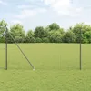 vidaXL Zaun mit Pfosten Grau 1,6 x 10 m Stahl und PVC Produktbild-Vorschau 2
