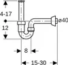 Geberit Röhrensiphon für WT und Bidet in PP d 40, weiss Produktbild-Vorschau 7