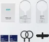 A flat lay of ESR HaloLock Magsafe Universal-Magnetring accessories, including alignment guides, wipes, and magnet rings. Anteprima dell’immagine prodotto