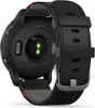The back of a black Garmin Venu 2 smartwatch with a black leather strap. Produktbild-Vorschau
