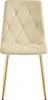 Sedia LIBRA - velluto beige chiaro / gambe color oro x 3 Anteprima dell’immagine prodotto 3