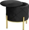 Tabouret JASTRIAN élégant avec espace de rangement - noir / Voir les images du produit 4