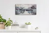 Küche Wohnzimmer Wand Leinwand Uhr Geräuschlos 60x30 Stadt Produktbild-Vorschau 3
