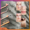 The image shows different attachments for a Darsonval device being used on a person's face and hair, illustrating its application for skincare and hair care. Produktbild-Vorschau