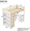 A diagram of a loft bed with dimensions and features labeled. Anteprima dell’immagine prodotto
