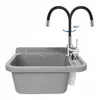 Graues Mehrzweck-Spülbecken 60 cm Set mit flexiblem Produktbild-Vorschau 1