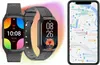 A collage showing two smartwatches and a smartphone displaying a map. Produktbild-Vorschau