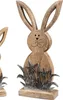 Oster Dekofigur Hase im Gras H. 36cm Alu + Mango-Holz Produktbild-Vorschau 1