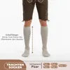 Trachtensocken Trachtenstrümpfe Zopfmuster 40cm, Produktbild-Vorschau 2