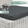 Beautissu Set di 4 cuscini per sedia Pia, 40x45 cm, grigio Anteprima dell’immagine prodotto 3