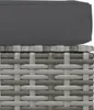 vidaXL Garten-Fußhocker mit Kissen Grau 70x70x30 cm Poly Produktbild-Vorschau 3