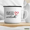 Huuraa Emaille Tasse Kassel verliebt 300ml Vintage Produktbild-Vorschau 3