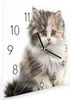 Wanduhr aus Glas mit Motiv Flauschige Katze- 30 x 30 cm - Produktbild-Vorschau 2