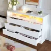 Flieks Commode Sideboard avec 6 tiroirs et compartiment de Voir les images du produit 2