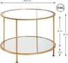 HAKU Beistelltisch Couchtisch gold - Metall, Produktbild-Vorschau 2