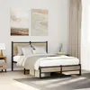 vidaXL Metallbett ohne Matratze Sonoma-Eiche 120x190 cm Produktbild-Vorschau 2