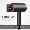 A professional-looking hairdryer is shown against a light gray and white background, with marketing text overlayed. Náhled obrázku produktu