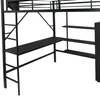 Hochbett mit Schreibtisch, Kleiderschrank und Regal, Produktbild-Vorschau 10